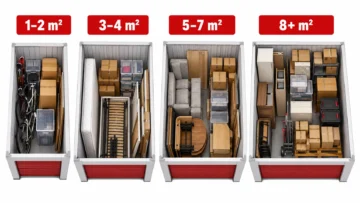 Tároló méretek 1–2 m²-től 8+ m²-ig – mennyi holmi fér el egy önraktárban